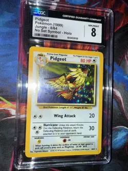 1999 Pokemon Unlimited Jungle No Set Symbol Holo Pidgeot 8/64 CGC 8 - Image 3