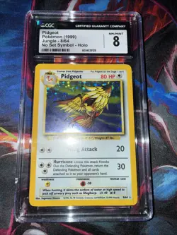 1999 Pokemon Unlimited Jungle No Set Symbol Holo Pidgeot 8/64 CGC 8 - Image 4