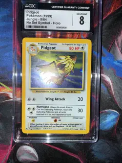 1999 Pokemon Unlimited Jungle No Set Symbol Holo Pidgeot 8/64 CGC 8 - Image 5