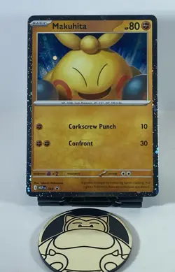 Snorlax Coin & Makuhita 068 Perfect Order Cosmos Holo Promo Pokemon TCG NM - Image 1