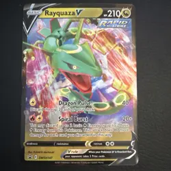 Rayquaza V SWSH147 Black Star Promo Ultra Rare Pokemon TCG NM/MINT - Image 1