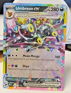 2025 Pokemon Scarlet & Violet Prismatic Evolutions #060 Umbreon ex RAINBOW RARE - Image 1