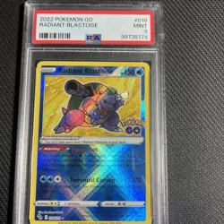 2022 Pokemon Go Radiant Blastoise 018/078 PSA 9 Mint Holo - Image 1