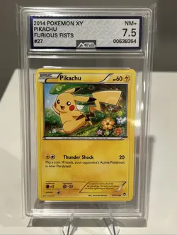 2014 Pokemon XY Pikachu Furious Fists AGS 7.5 - Image 1