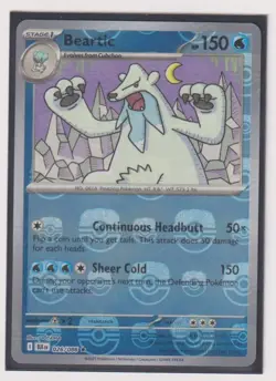 BEARTIC 026/086 BLACK BOLT MASTER BALL RARE HOLO POKEMON CARD NM - Image 1