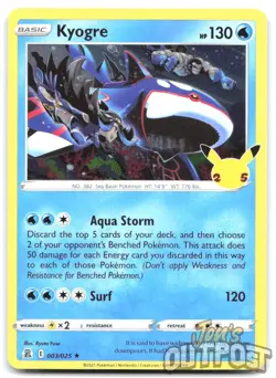 Kyogre 003/025 Rare Celebrations Pokemon NM - Image 1