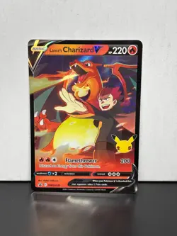 Pokemon Lance's Charizard V - SWSH133 - Celebrations 25th - Black Star NM/M - Image 1
