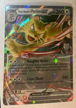 2025 Pokemon Destined Rivals Team Rocket's Persian ex #150/182 - Image 1