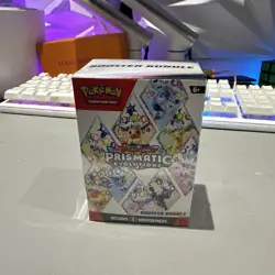 Pokemon TCG Scarlet & Violet Prismatic Evolutions Booster Bundle Sealed, 6-Pack - Image 1