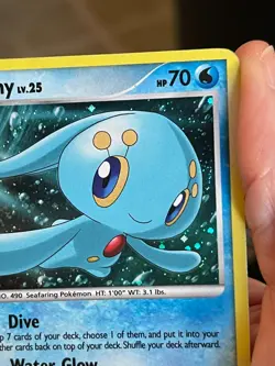 POKEMON MANAPHY LV.25 3/17 POP SERIES 9 RARE COSMOS HOLO WITH PART OF SWIRL MP - Image 3