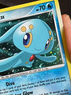POKEMON MANAPHY LV.25 3/17 POP SERIES 9 RARE COSMOS HOLO WITH PART OF SWIRL MP - Image 4