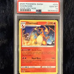 Pokemon Charizard 025/185 Stage 2 Vivid Voltage PSA 10 Gem Mint Rare Card - Image 1