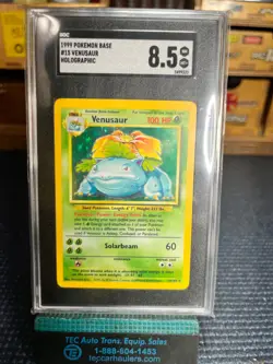Pokemon 1999 Venusaur and Blastoise SGC graded 8.5 & 8 - Image 1