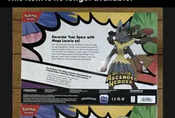 Pokemon TCG Mega Lucario Premium Poster Collection Ascended Heroes IN HAND MINT - Image 2