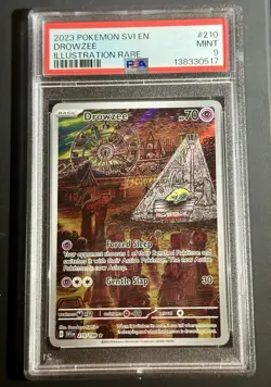 Pokemon Drowzee TCG Scarlet & Violet Base Set Holo Card 210/198 PSA 9 - Image 1