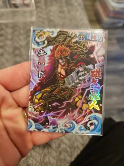 One Piece Trading Card Eustass "Captain" Kid Collector Thick Card Stock Holo SSR - Image 1