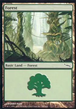 Forest (306) -Foil Light Play MTG Mirrodin - Image 1