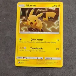 Pikachu SM227 Promo Basic 60 HP Thunderbolt Quick Attack Pokemon TCG Card 2019 - Image 1