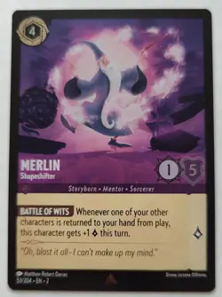 Merlin - Shapeshifter 53/204 Foil Rise of the Floodborn Lorcana TCG Card - Image 1