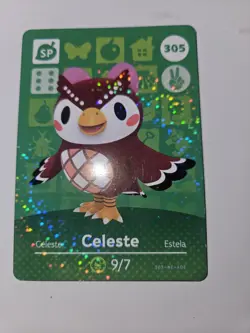Nintendo Animal Crossing Celeste Holo Amiibo Card Special Character - Image 1