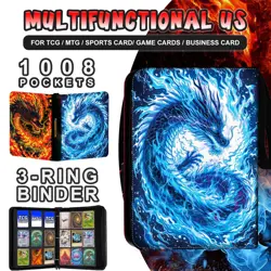 1008 Card Binder 9 Pocket Trading Card Binder with 56 Page 3-Ring Removable S... - Image 3