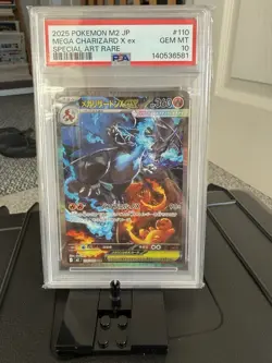 PSA10 Mega Charizard X ex SAR Pokemon Card 110/080 Inferno X M2 Japanese 2025 - Image 1