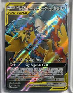 Pokemon TCG Moltres Zapdos Articuno GX Full Art Card 66/68 Hidden Fates CGC 10 - Image 3