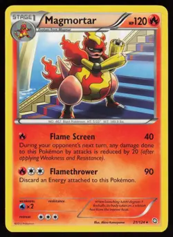 Magmortar 21/124 Dragons Exalted Akira Komayama Art Pokemon TCG Card - Image 1