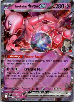 Team Rocket's Mewtwo ex Promo SV: Scarlet & Violet Promo Cards 205 NM - Image 1