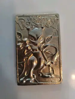 1999 Burger King Gold Plated Pokemon Trading Card Mewtwo - Image 2