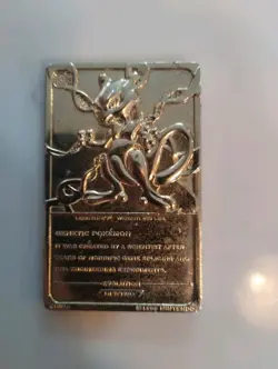 1999 Burger King Gold Plated Pokemon Trading Card Mewtwo - Image 3