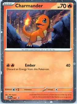 Charmander SVP047 Black Star Promo Scarlet & Violet Holo Pokemon Card - Image 1