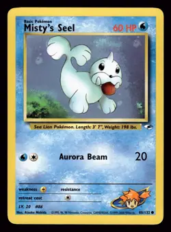 Pokemon Misty's Seel 88/132 Gym Heroes Card - Image 1