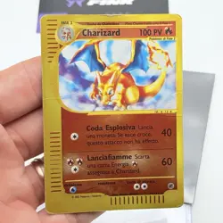 CARTA POKEMON CHARIZARD REVERSE 39/165 - 2002 - EXPEDITION - ITA - PLAYED - POOR - Image 2