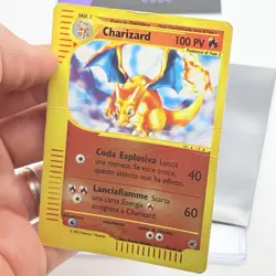 CARTA POKEMON CHARIZARD REVERSE 39/165 - 2002 - EXPEDITION - ITA - PLAYED - POOR - Image 3