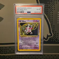 Pokemon PSA 6 EX-MT NO SYMBOL ERROR Jungle Holographic Mr. Mime 6/64! - Image 1