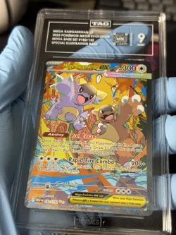 2025 Pokemon Mega Evolution Mega Kangaskhan Ex 182/132 SIR TAG 9! - Image 4