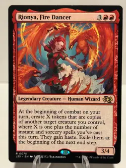 Rionya, Fire Dancer (Anime) 75 R Foundations Jumpstart NM MTG - Image 1