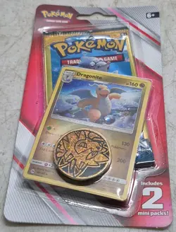 Pokemon 2 Mini Booster Packs + Dragonite Promo + Coin. New Sealed.. A+ - Image 1