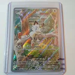 Pokemon TCG Meowth 106/094 Illustration Rare Near Mint Phantasmal Flames - Image 1