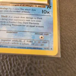 Pokemon Team Rocket 1st Edition Regular Finish Dark Wartortle 46/82 NM-MT OC429 - Image 5