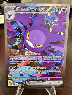 Pokemon Team Rocket's Crobat Ex 234/182 NM Destined Rivals - Image 1