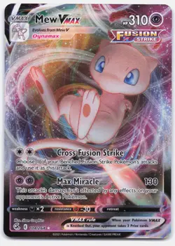 Mew VMAX 114/264 Holo VMAX Rare Fusion Strike Pokemon Near Mint - Image 1