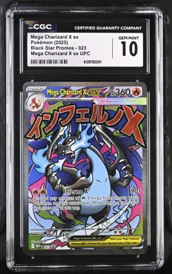 Pokemon TCG Mega Charizard X ex 023 promo - CGC GEM MINT 10 - Image 1