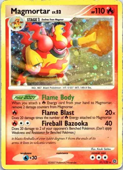 Magmortar (Secret Wonders) 31/132 Holo Deck Exclusives Pokemon Holo DMG - Image 1