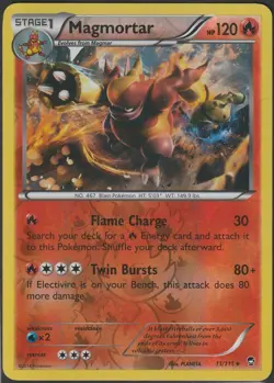 Pokemon TCG Magmortar #11/111 Reverse Holo XY Furious Fists - LP - Image 1
