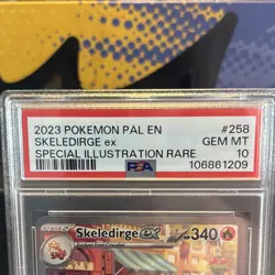 Pokemon Skeledirge ex 258/193 Sv02: Paldea Evolved Illustration Rare Holo 340 HP - Image 3
