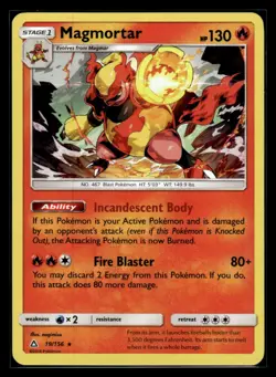 Pokemon SM - Ultra Prism Magmortar Holo Rare #19/156 - Image 1