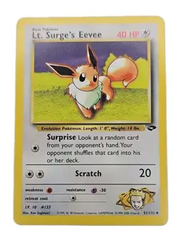 Lt. Surge's Eevee - Gym Challenge (G2) Pokemon Tcg - Image 1
