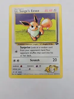 Lt. Surge's Eevee - Gym Challenge (G2) Pokemon Tcg - Image 2